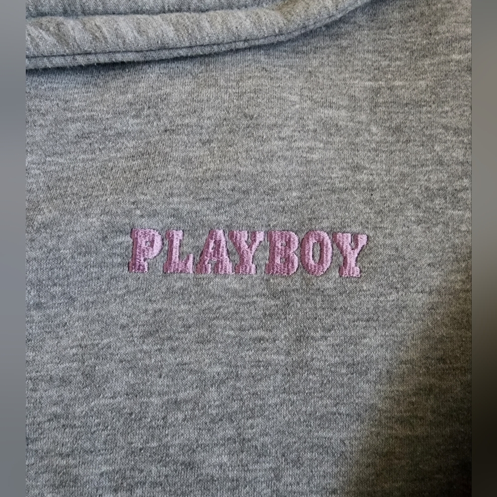 Playboy X Missguided Grey Nov. 2013 Magazine Cover Oversized Hoodie Us 2 View 2